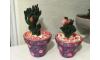 Decorative Cactus Plant inside Hand-painted Jug- Home Decor |Set of 2 Plants